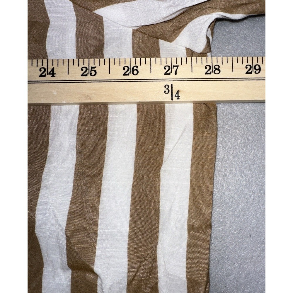 STUDIO 1886 Brown White Striped Collared Button Down Tunic Shirt 2XL Blouse EUC - Picture 6 of 6